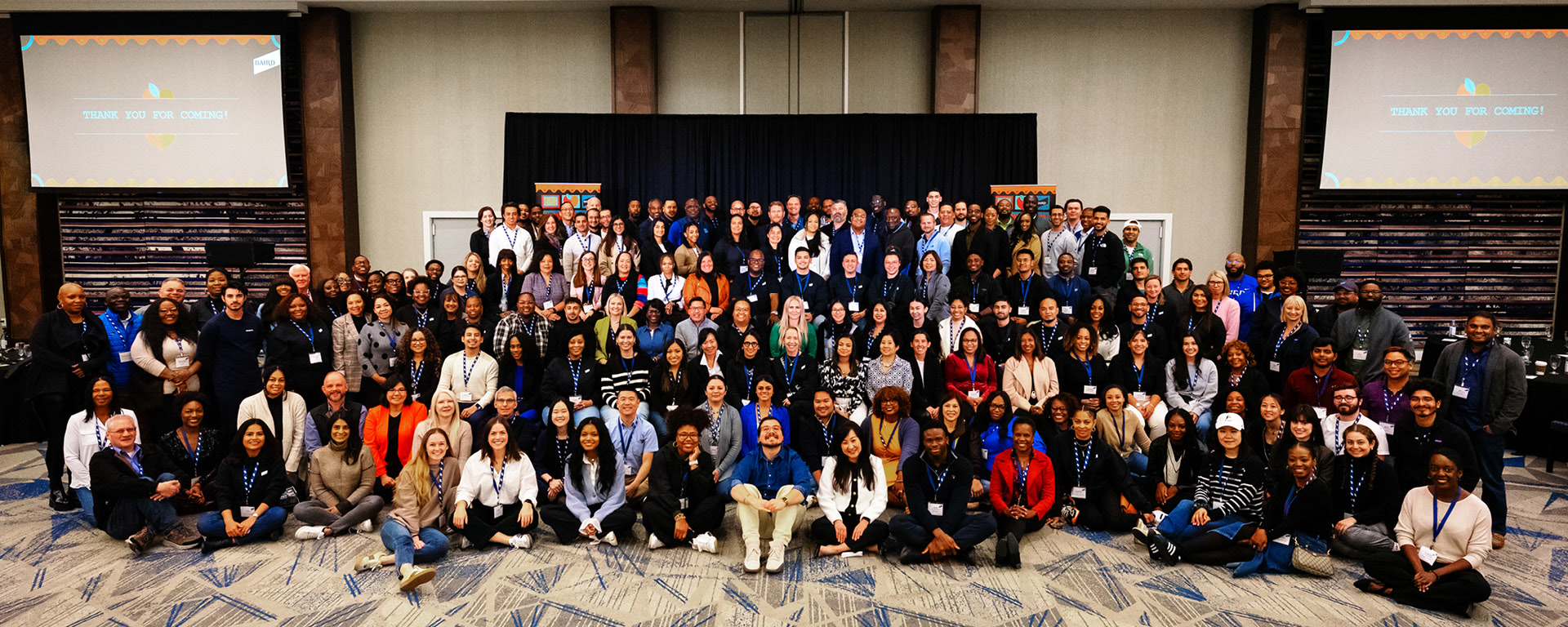 Group photo of the attendees at the Baird Multicultural Conference