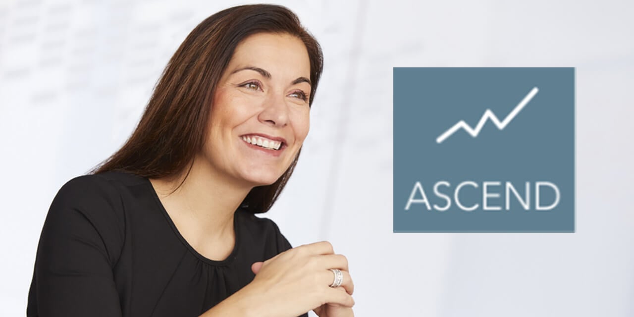 Photo of a woman and the Ascend ARG logo